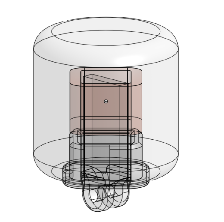 CAD of the led wick prototype