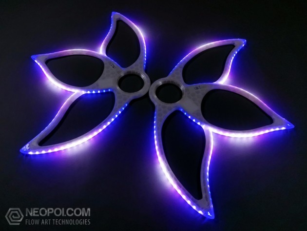 Neopoi's Lotus FX Fans showing LED strips