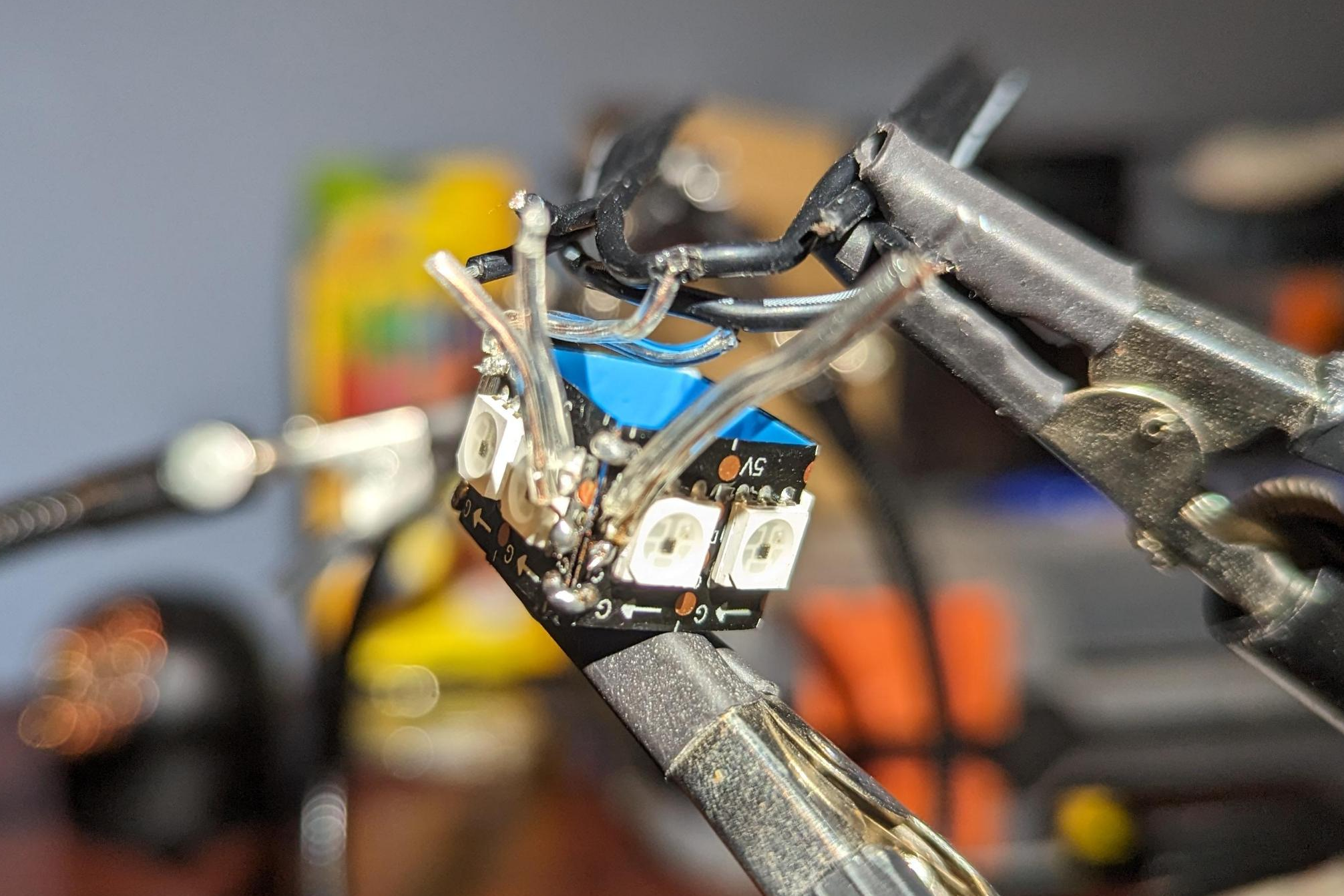 Soldering on the prototype led wick